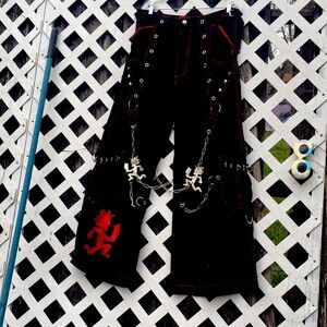 Tripp NYC Black Pants with Red and White Accents